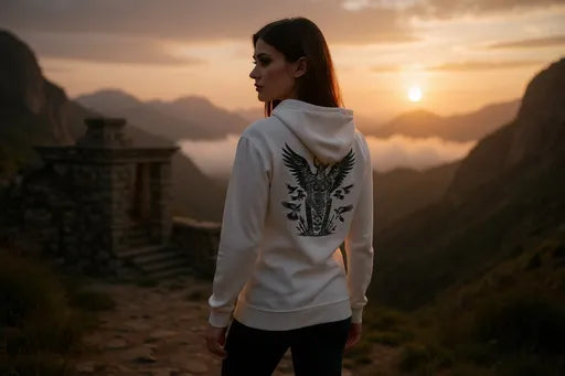 Eternal Wings of War Ladies Fit Hoodie