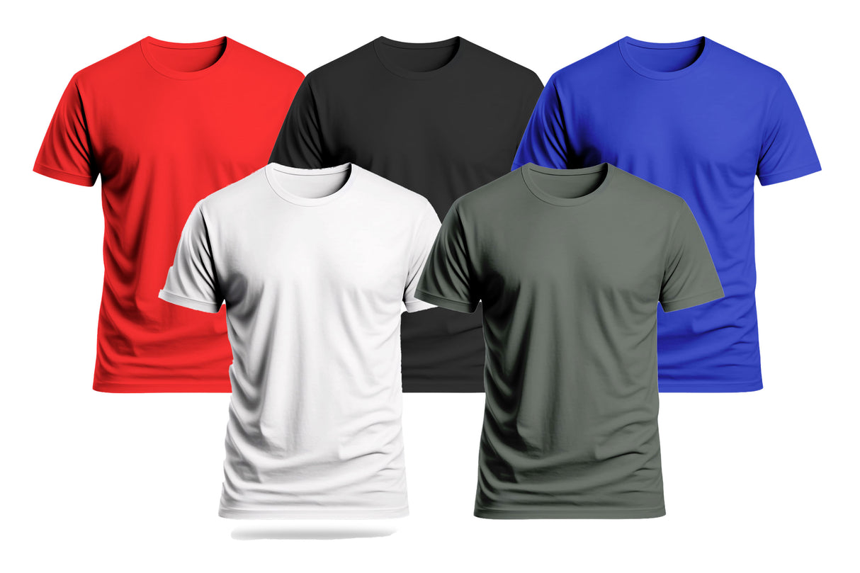 Lucky Dip Unbranded Bundle –  5 Assorted Tees Picked at Random | Mystery T-Shirt Pack